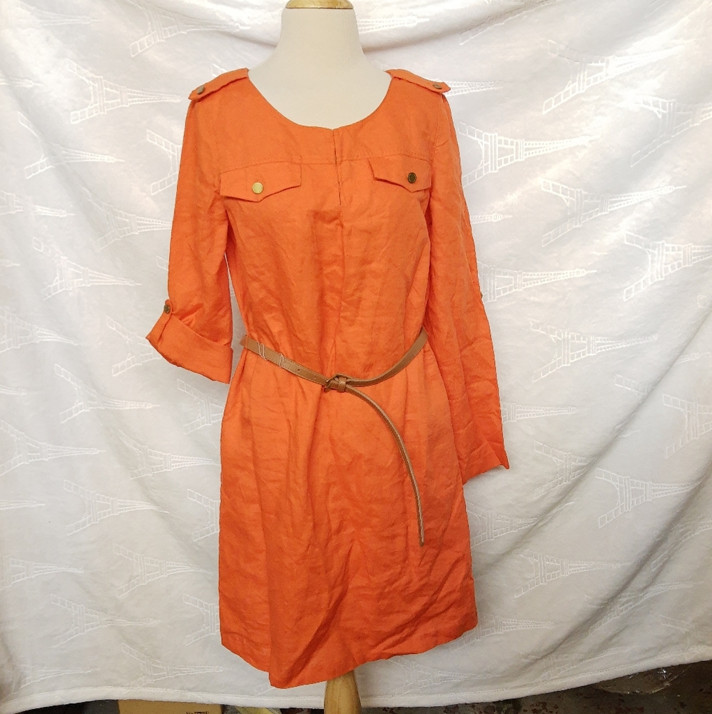 Tory Burch Red Orange Shift Dress